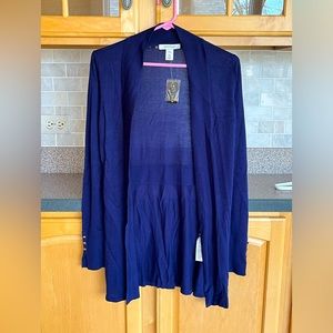 NWT White House Black Market open cardigan. Pretty Royal Blue Color. XXSmall